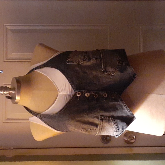 Americana Blues women's denim halter vest - Picture 1 of 9